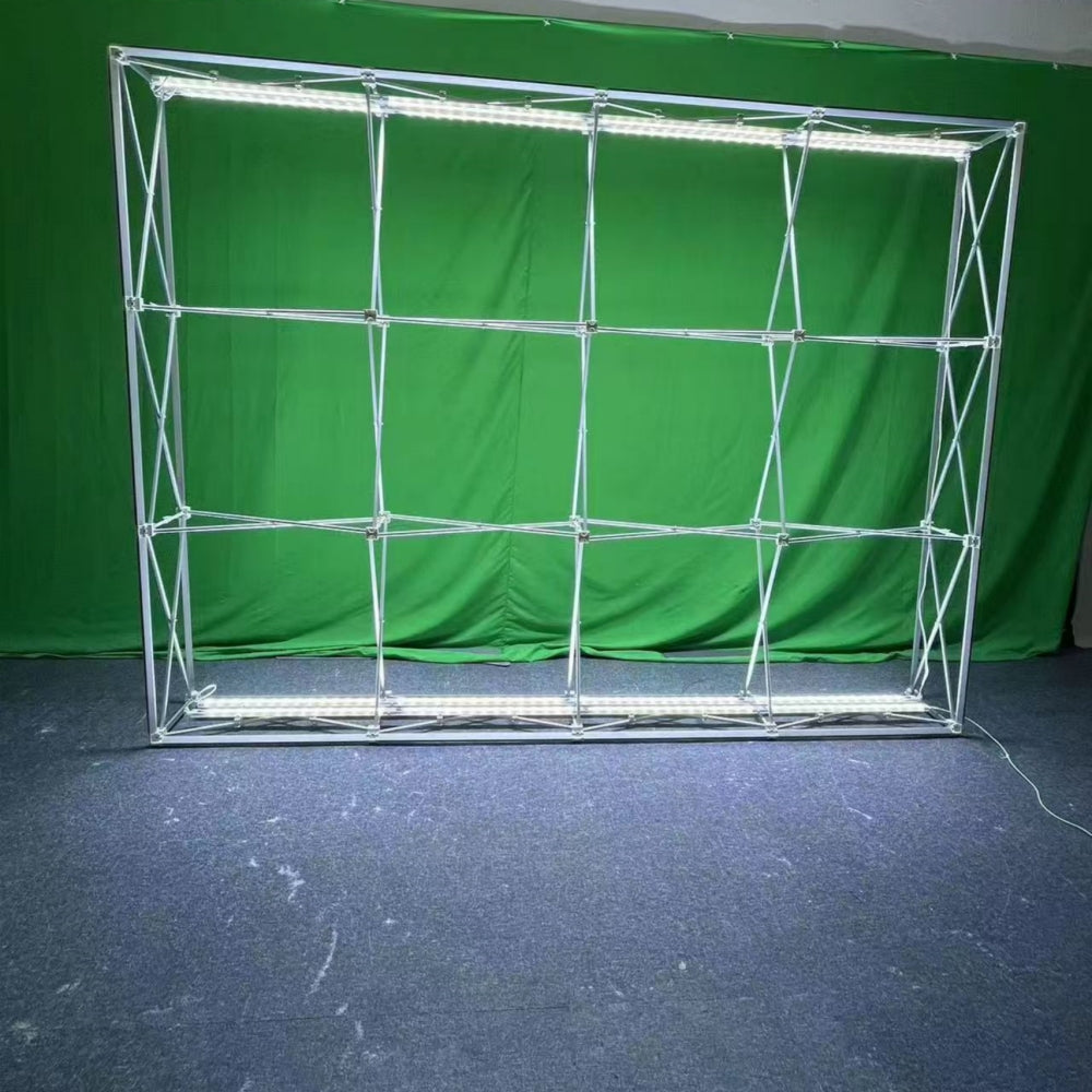 Premium Fabric Pop-Up Backdrop Banner Stand (Instant Setup)