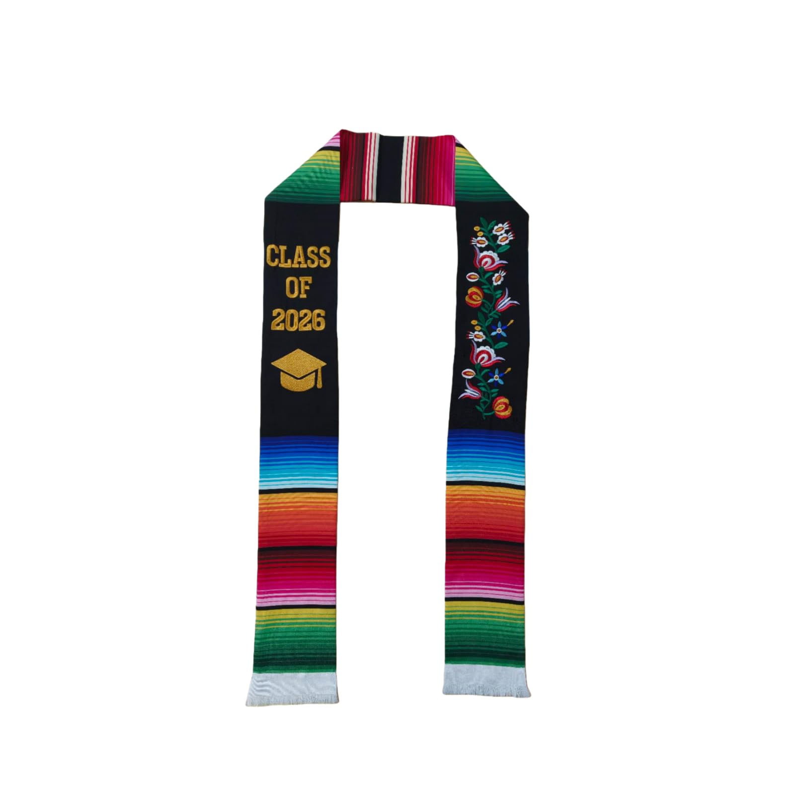 Custom Mexican Sarape Graduation Stoles | Authentic Hand-Woven Latino Heritage Sashes
