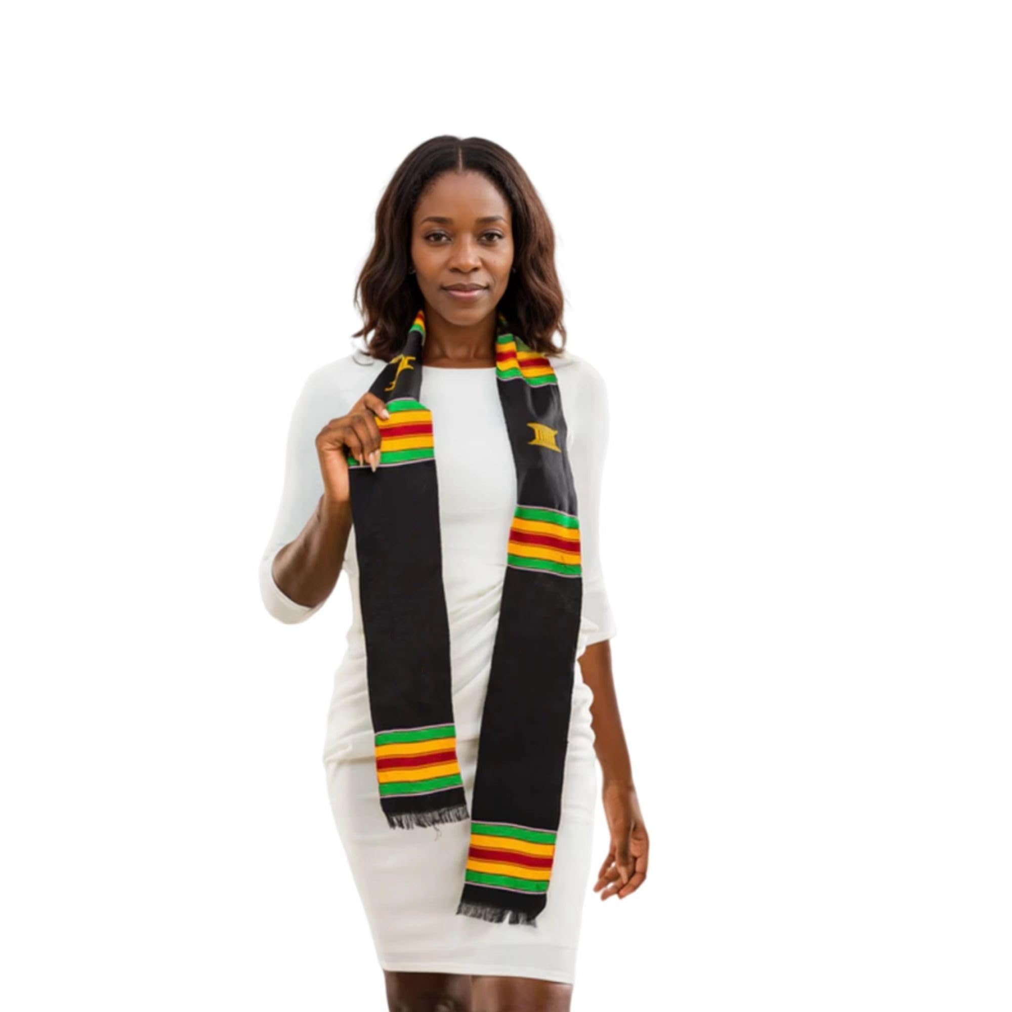 Traditional Kente Graduation Stoles | African Heritage Honor Sashes