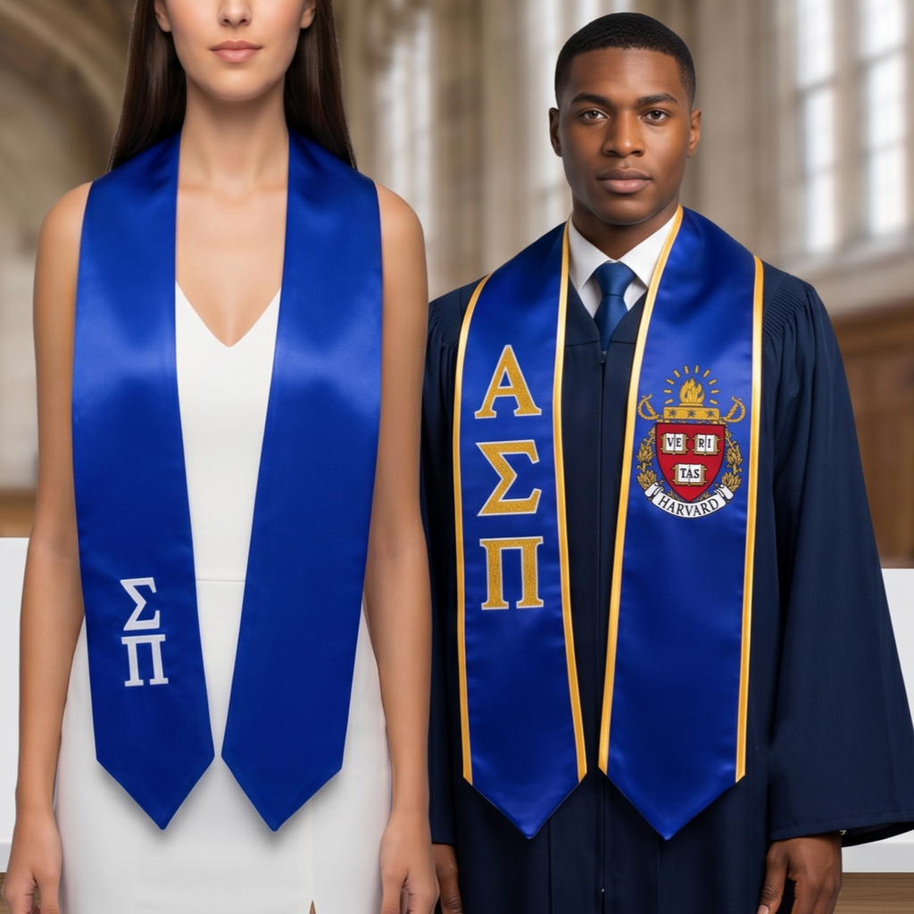 Custom Sublimation Printed Graduation Stoles | Multicultural & Flag Honor Sashes