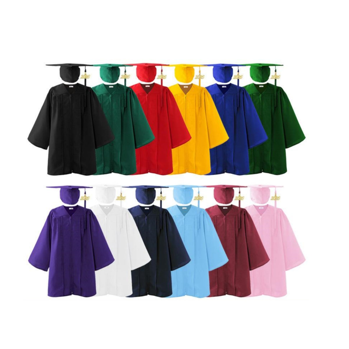 Child Matte Red Graduation Cap, Gown & Tassel Package | Preschool & Kindergarten Regalia