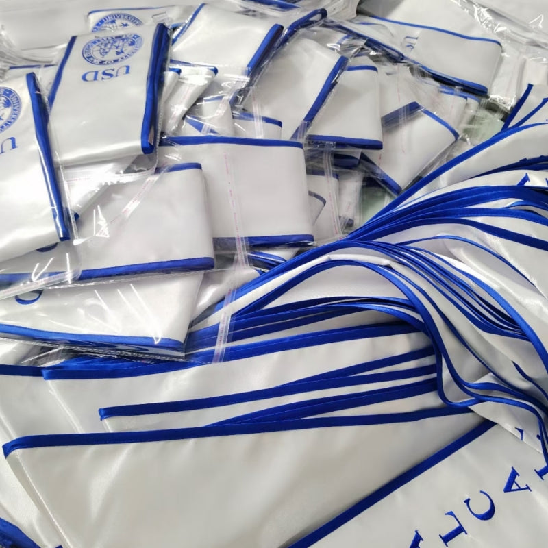 Factory-Direct Custom Graduation Stoles | Embroidered & Foil Stamped Academic V-Neck Stoles